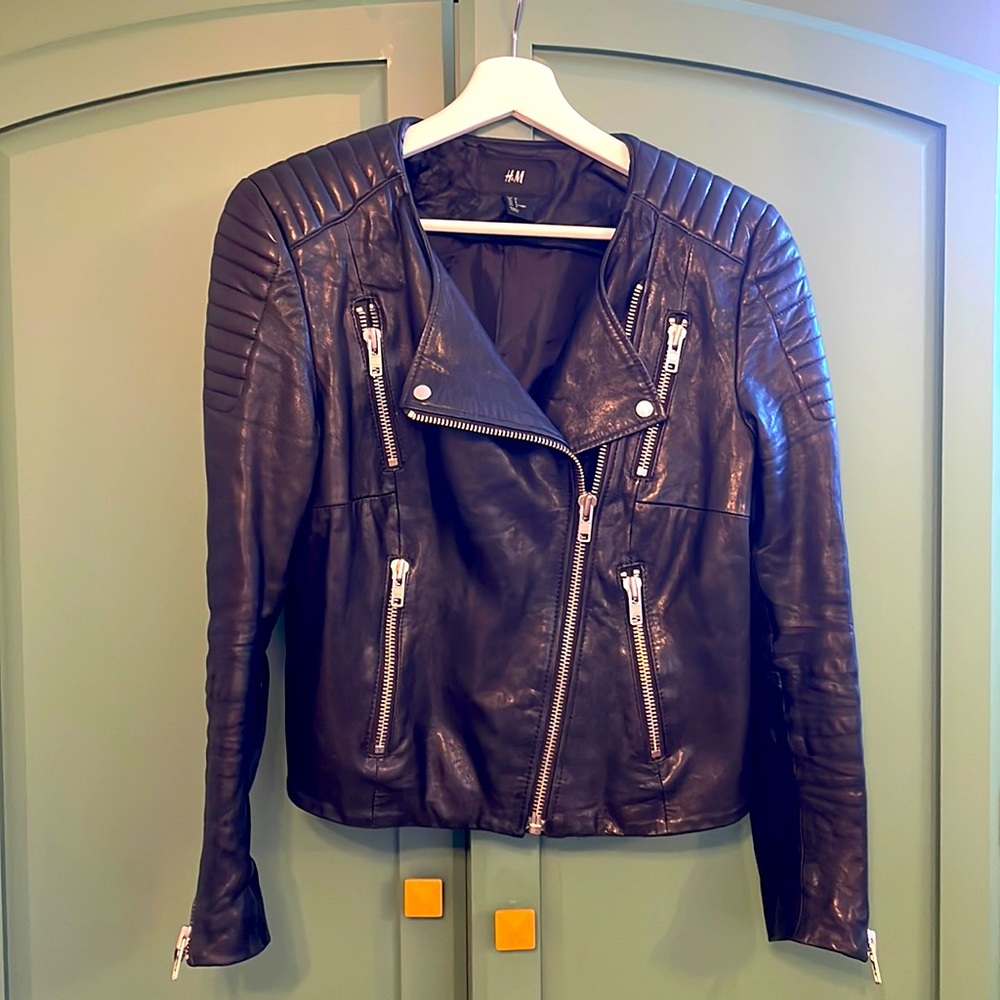 GENUINE LEATHER MOTO JACKET